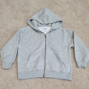 Zara Kids Light Gray Zip-Up Hoodie